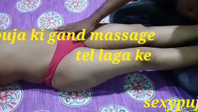 Le massage sensuel à l'huile de Bhabhi se transforme en une session de sexe torride avec son partenaire masculin