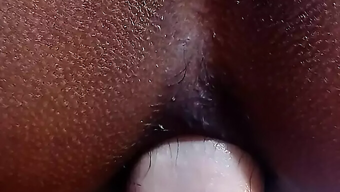 Close-up intens dari vagina dan pantat bertato remaja kulit hitam selama bercinta hardcore